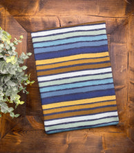 Load image into Gallery viewer, Organic Cotton Lycra French Terry-Distressed Stripes (Coordinates with Textured Suns)
