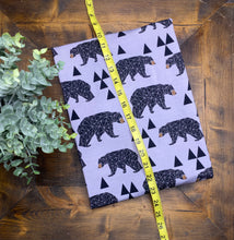 Load image into Gallery viewer, Bamboo Cotton Lycra-Geo Bear on Gray
